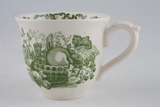 Masons Fruit Basket - Green Coffee Cup Ribbed at the bottom 2 5/8" x 2 1/4"