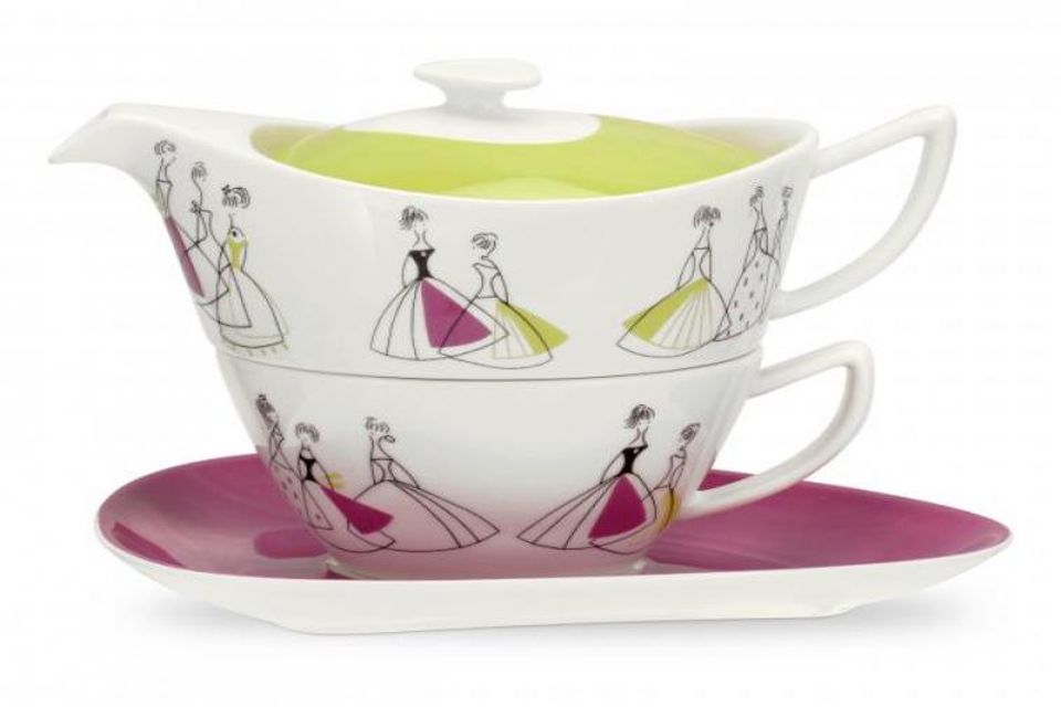 Portmeirion Fifi Tea For One with Saucer Pot - 0.28L Cup - 0.23