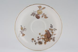 Royal Worcester Golden Harvest - White Tea Saucer Fluted edge - 1 3/4" well - for tall teacup with no foot 5 3/4"