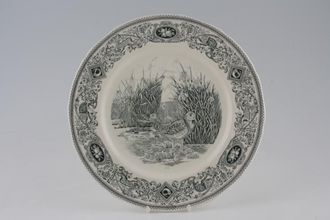 Masons Game Birds - Grey and Green Dinner Plate The Snipe 10 3/8"
