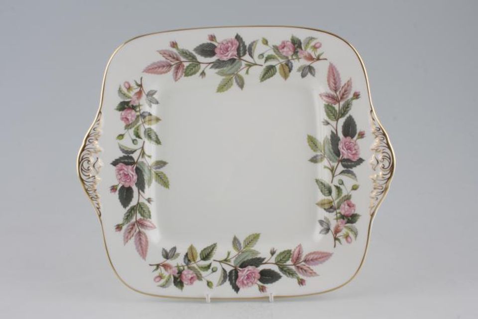 Wedgwood Hathaway Rose Cake Plate Square 11"