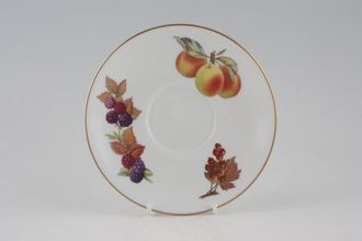 Sell Royal Worcester Evesham - Gold Edge Breakfast Saucer Blackberries, Redcurrant, Apricot 6 1/2"