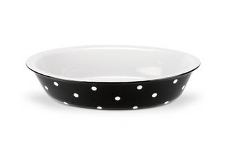 Spode Baking Days - Black Roaster Oval Rim Dish 12 1/2"