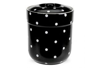 Spode Baking Days - Black Storage Jar + Lid 7 1/2"