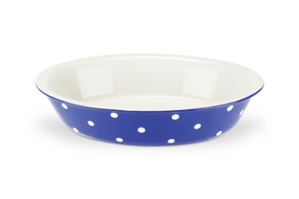 Spode Baking Days - Dark Blue Roaster Oval Rim Dish 12 1/2"