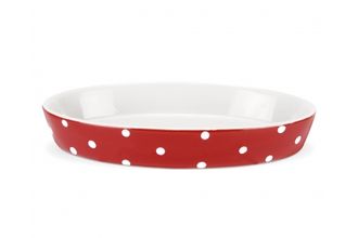 Spode Baking Days - Red Serving Dish Oval 11"