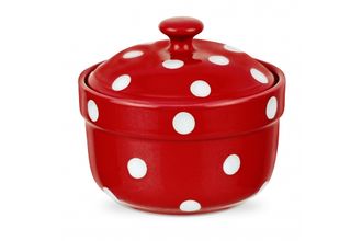 Spode Baking Days - Red Casserole Dish + Lid Mini 4" x 3 1/2"