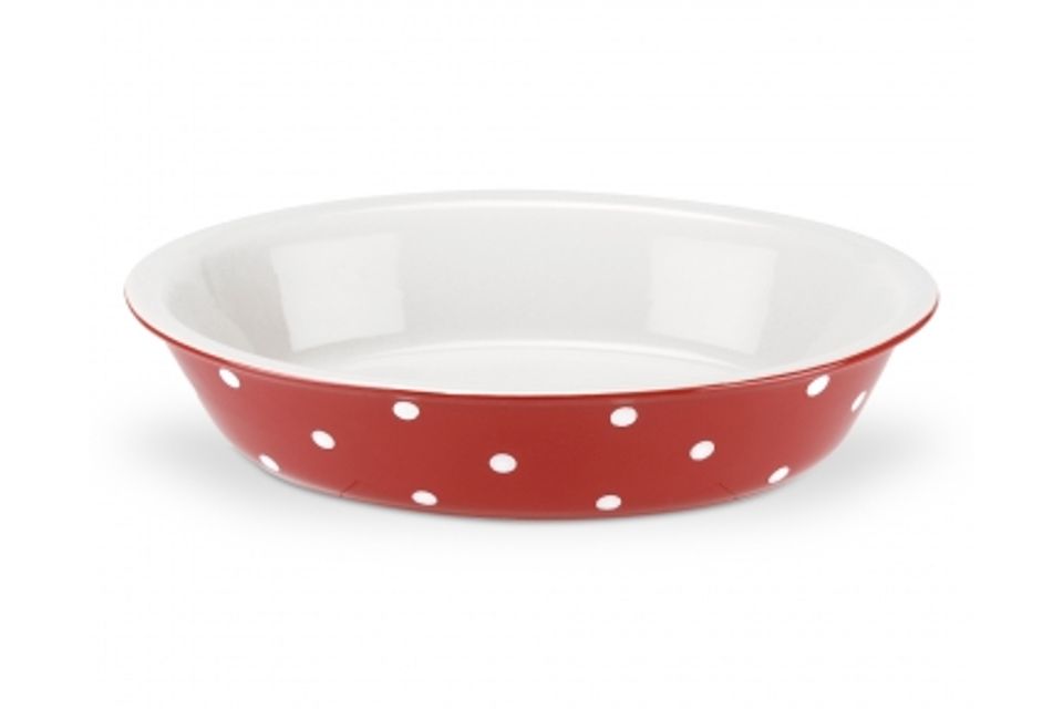 Spode Baking Days - Red Roaster Oval Rim Dish 12 1/2"