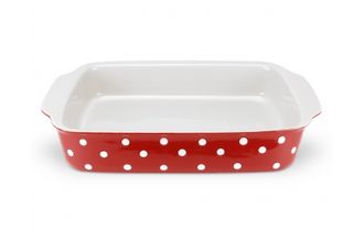 Spode Baking Days - Red Roaster Rectangular Handled Dish 15 1/2" x 11"