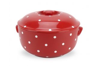 Spode Baking Days - Red Casserole Dish + Lid 3 1/2pt