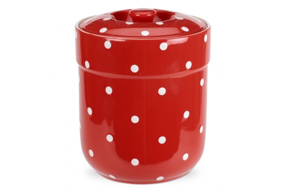 Spode Baking Days - Red Storage Jar + Lid 7 1/2"