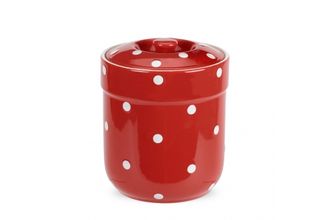 Spode Baking Days - Red Storage Jar + Lid 5 1/2"