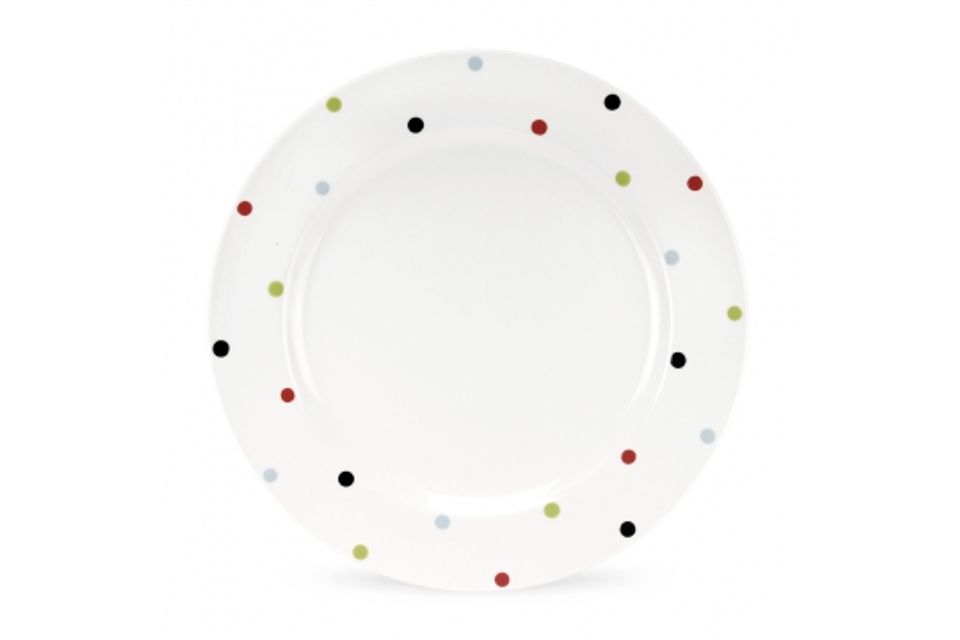 Spode Baking Days - White with Multi-coloured Spots Dinner Plate 10"