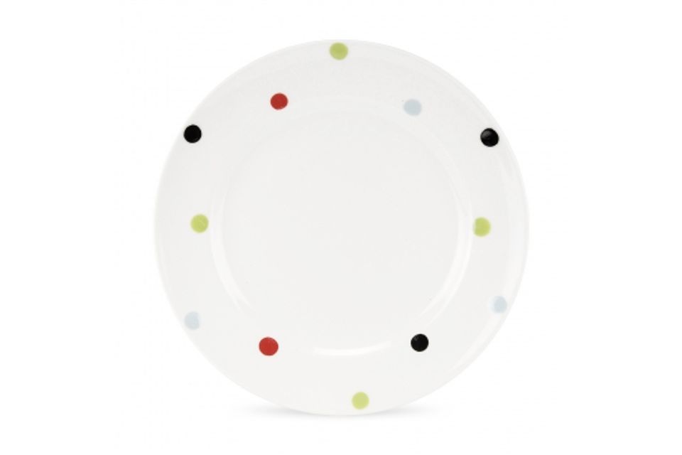 Spode Baking Days - White with Multi-coloured Spots Salad/Dessert Plate 8"