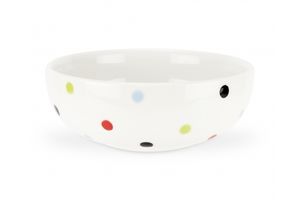 Spode Baking Days - White with Multi-coloured Spots Soup / Cereal Bowl