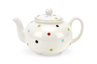 Spode Baking Days - White with Multi-coloured Spots Teapot 2pt