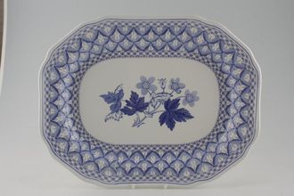 Spode Geranium - Blue Oval Platter 14 1/4"