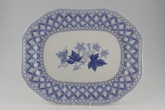 Spode Geranium - Blue Oval Platter 16"