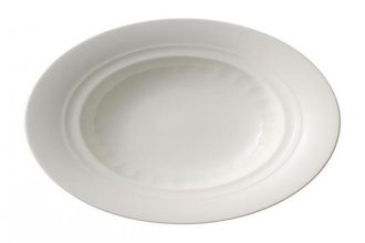 Villeroy & Boch Farmhouse Touch Rimmed Bowl White Relief, Deep Plate 9 1/2"