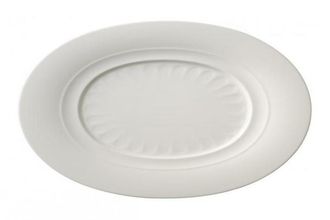 Villeroy & Boch Farmhouse Touch Oval Platter White Relief 12 1/2" x 11 1/4"