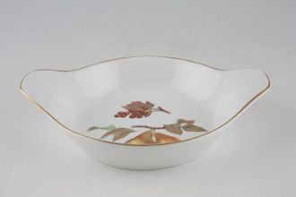 Royal Worcester Evesham - Gold Edge Entrée Pears and Redcurrants - Round Eared 8 1/2"