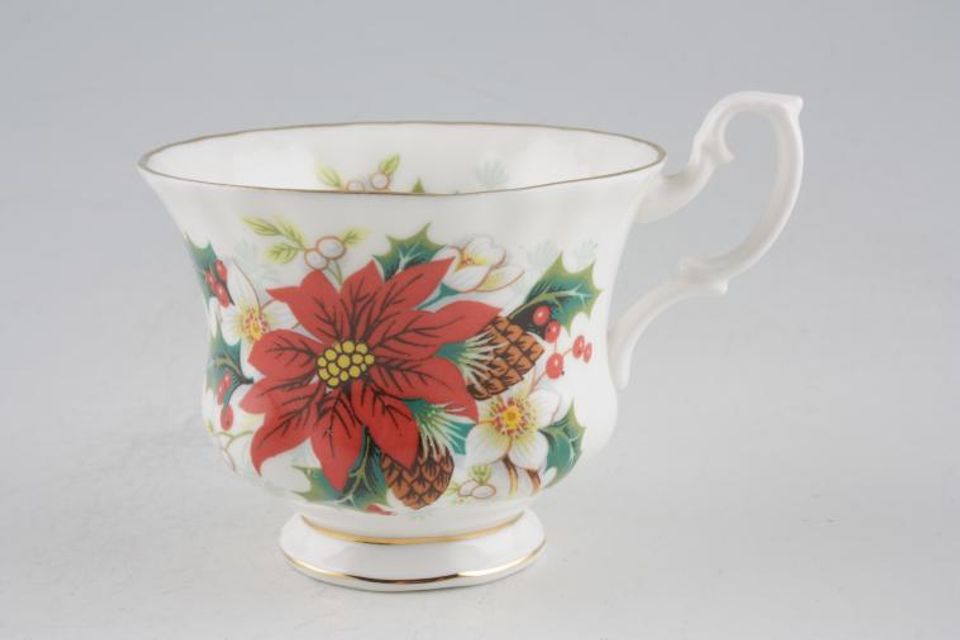 Royal Albert Poinsettia Teacup No gold on Handle 3 1/2" x 2 3/4"