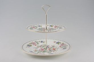 Aynsley Pembroke 2 Tier Cake Stand 10 5/8", and 8 1/4"plates