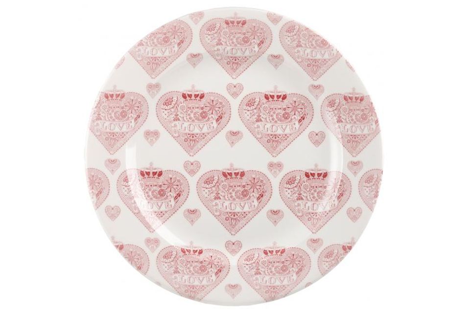 Churchill Made with Love Dinner Plate Repeated heart pattern 26cm