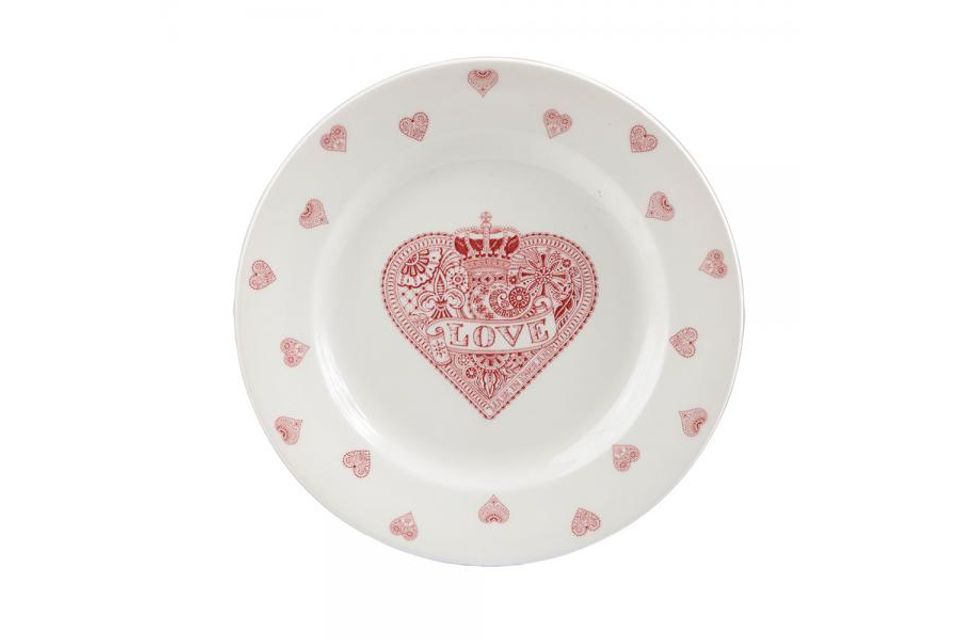 Churchill Made with Love Salad/Dessert Plate Heart Central Motif 20cm