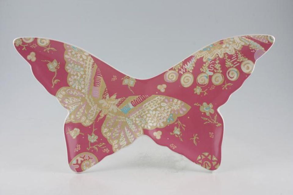 Royal Albert My Favourite Things - Zandra Rhodes Serving Plate Butterfly Shape, Measurement from tip of wings 16 1/2"