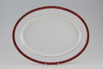 Noritake Marble Red Oval Platter 35cm