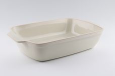 Denby Linen Oven Dish 1.7l, Oblong, Eared, Cream inside and out 14 1/8" x 8 3/8" thumb 1