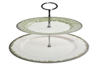Sell Denby Monsoon Daisy Green 2 Tier Cake Stand
