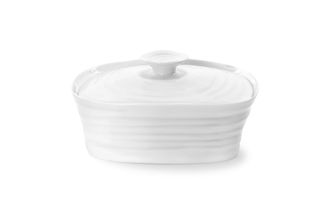 Sophie Conran for Portmeirion White Butter Dish + Lid 15.5cm x 12cm