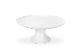 Sophie Conran for Portmeirion White Cake Plate Gift Boxed Small, Footed 24cm x 10cm
