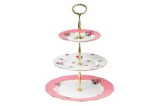 Royal Albert Cheeky Pink 3 Tier Cake Stand Vintage Shape - Gift Boxed thumb 1
