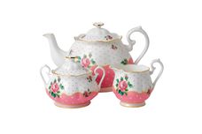 Royal Albert Cheeky Pink Teapot, Sugar and Cream Set Cheeky Pink - 3pc thumb 1