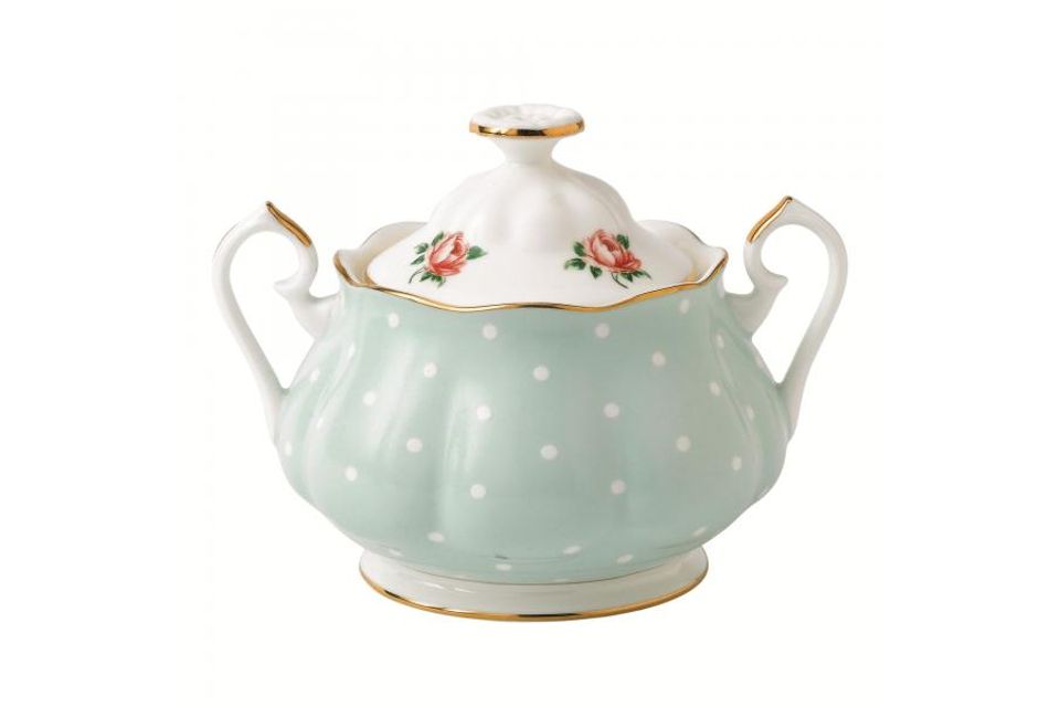 Royal Albert Polka Rose Sugar Bowl - Lidded (Tea) Vintage