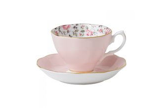Royal Albert Rose Confetti Teacup & Saucer Vintage