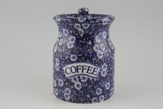 Burleigh Blue Calico Storage Jar + Lid Coffee