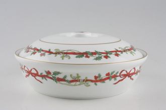 Royal Worcester Holly Ribbons Casserole Dish + Lid No handles 1 1/2pt
