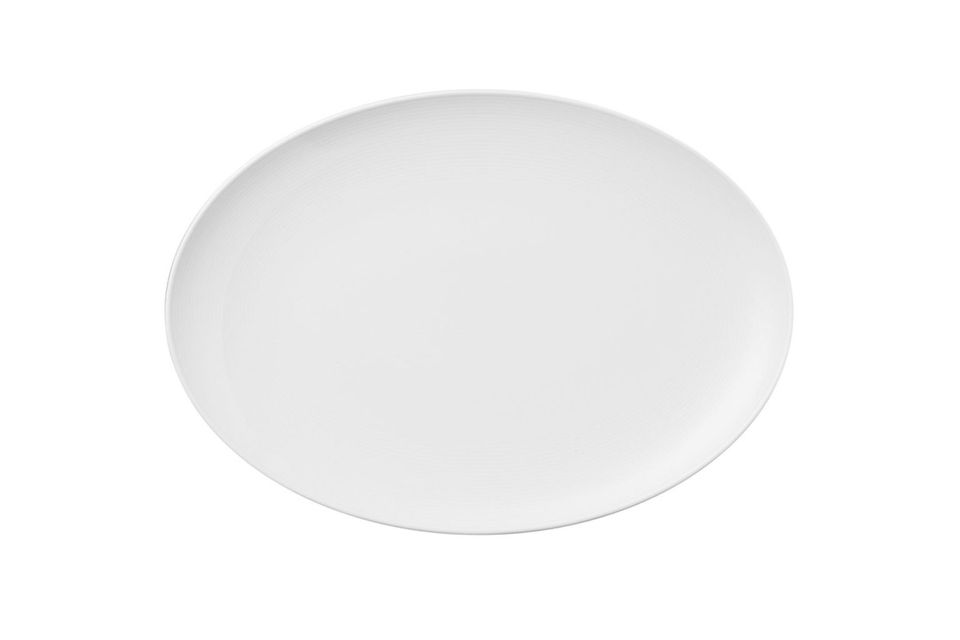 Thomas Loft White Oval Platter 33.8cm x 24.3cm x 3.1cm