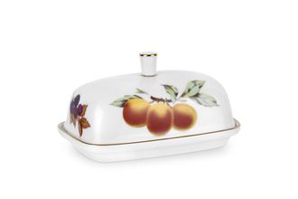 Sell Royal Worcester Evesham - Gold Edge Butter Dish + Lid 6 1/2" x 4 1/4"