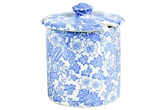 Sell Burleigh Blue Burgess Chintz Jam Pot + Lid Cut out in Lid