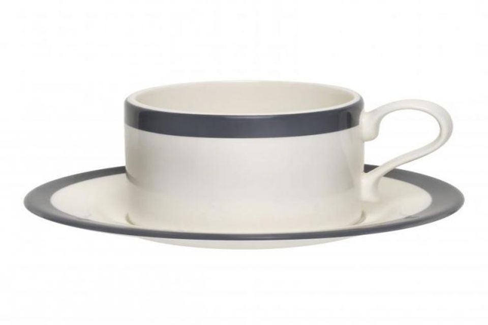 Portmeirion Agapanthus Tea Saucer Grey Stripe, Saucer Only