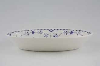 Sell Furnivals Denmark - Blue Sauce Boat Stand Deep, Also pickle dish 8 1/8" x 5 1/8" x 1 1/2"