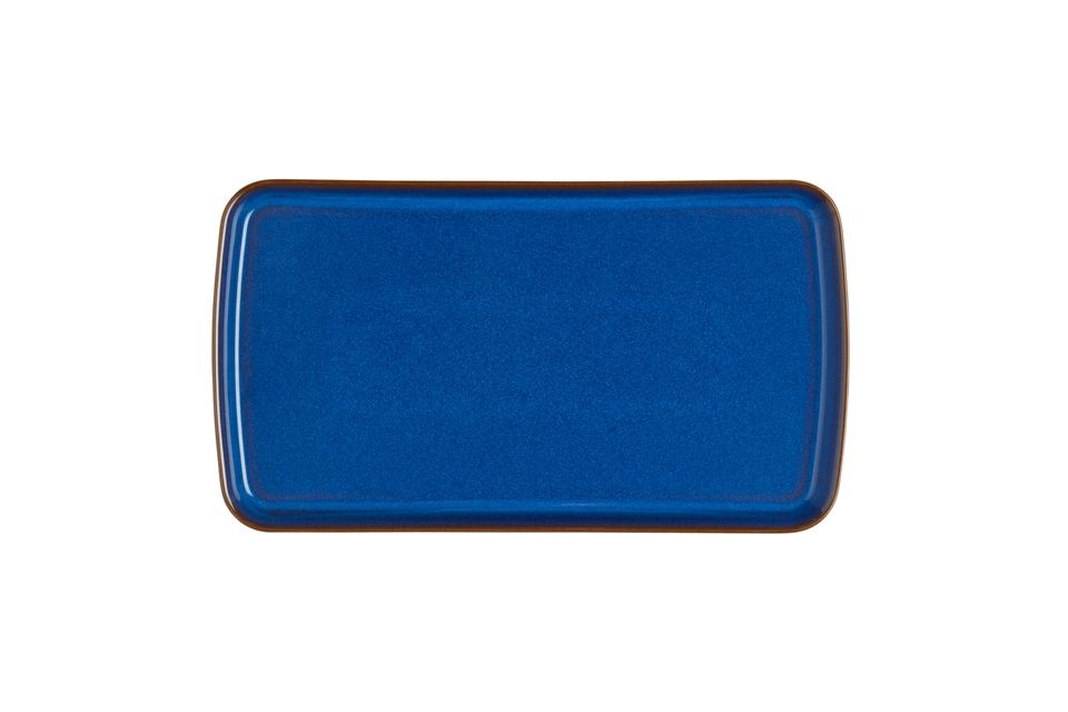 Denby Imperial Blue Rectangular Tray Blue 26cm x 14.5cm
