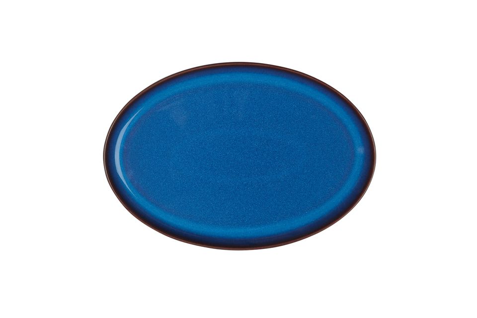 Denby Imperial Blue Tray Medium Oval | Blue 27cm x 18.5cm
