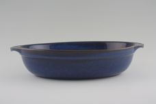 Denby Imperial Blue Serving Dish Oval, Eared, All Blue 12 7/8" x 8" thumb 1