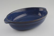 Denby Imperial Blue Serving Dish Oval, Eared, All Blue 12 7/8" x 8" thumb 2